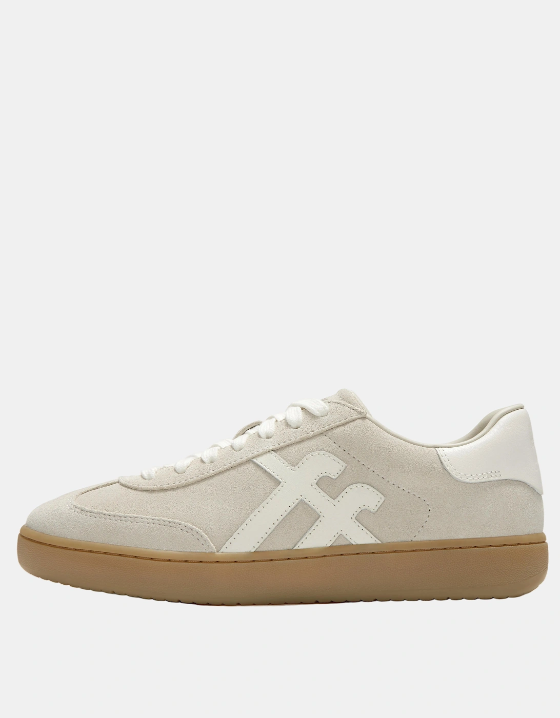 FitFlop The Dash Womens T-Toe Suede Sneakers - Hazy Taupe/Cream E42