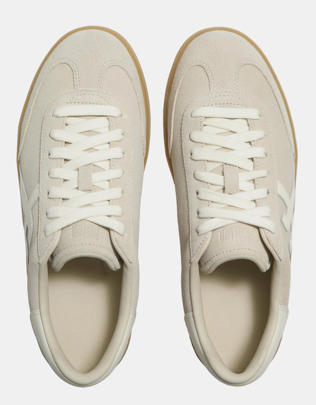 FitFlop The Dash Womens T-Toe Suede Sneakers - Hazy Taupe/Cream E42