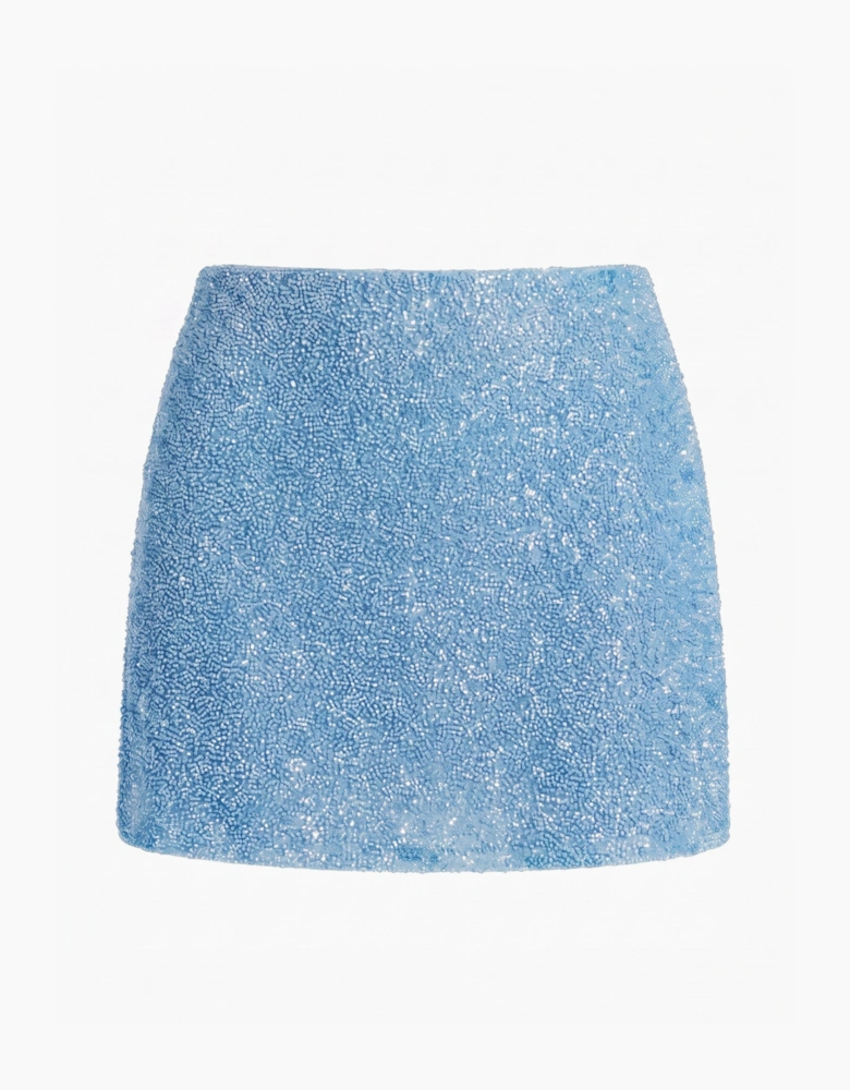Marie Hand Beaded Premium Co-Ord Mini Skirt Multi Colour