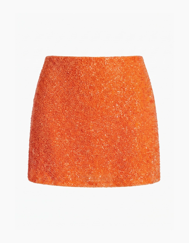 Marie Hand Beaded Premium Co-Ord Mini Skirt Multi Colour