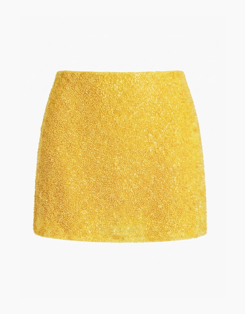 Marie Hand Beaded Premium Co-Ord Mini Skirt Multi Colour