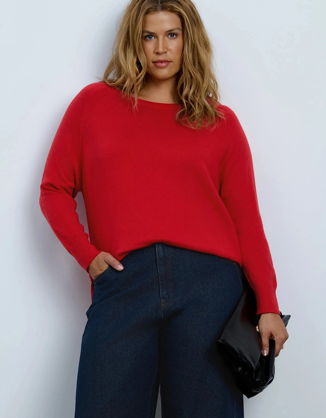 Red Cashmere Blend Jumper