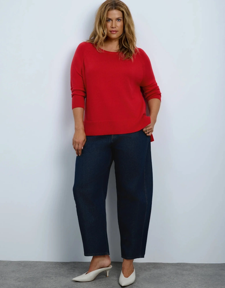 Red Cashmere Blend Jumper