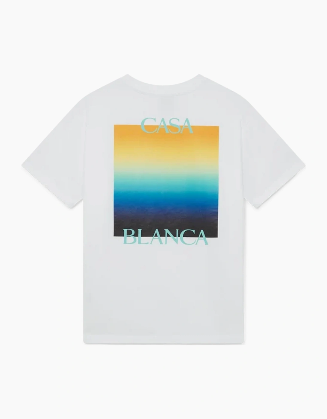 CASABLANCA GRADIENT SQUARE TEE WHITE