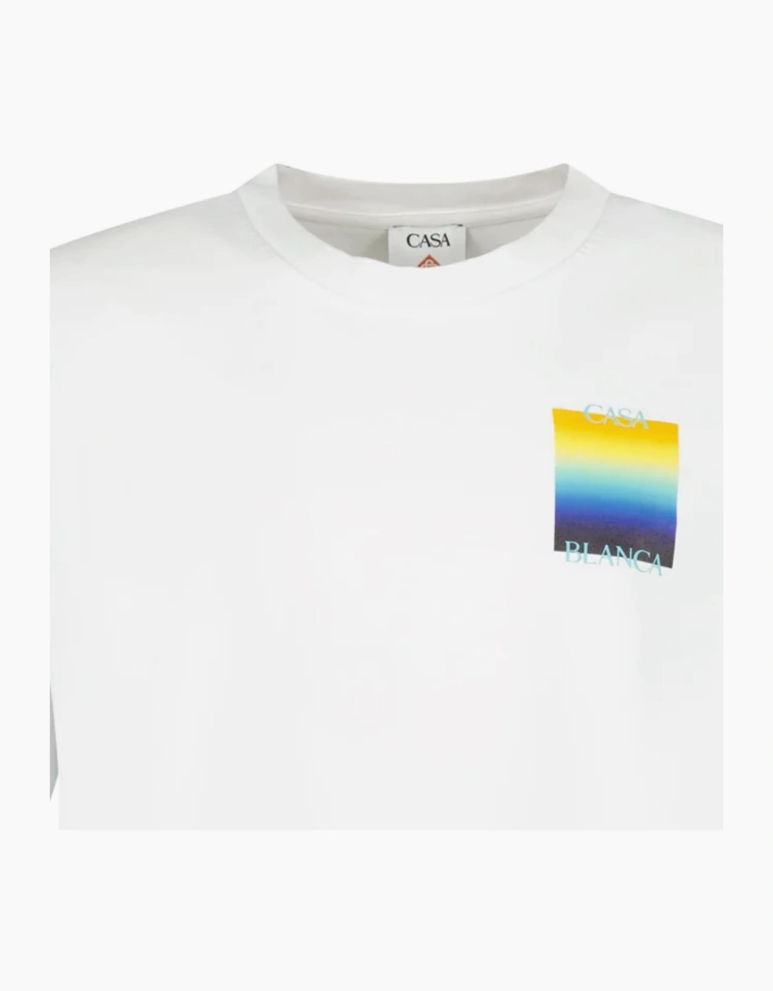 CASABLANCA GRADIENT SQUARE TEE WHITE