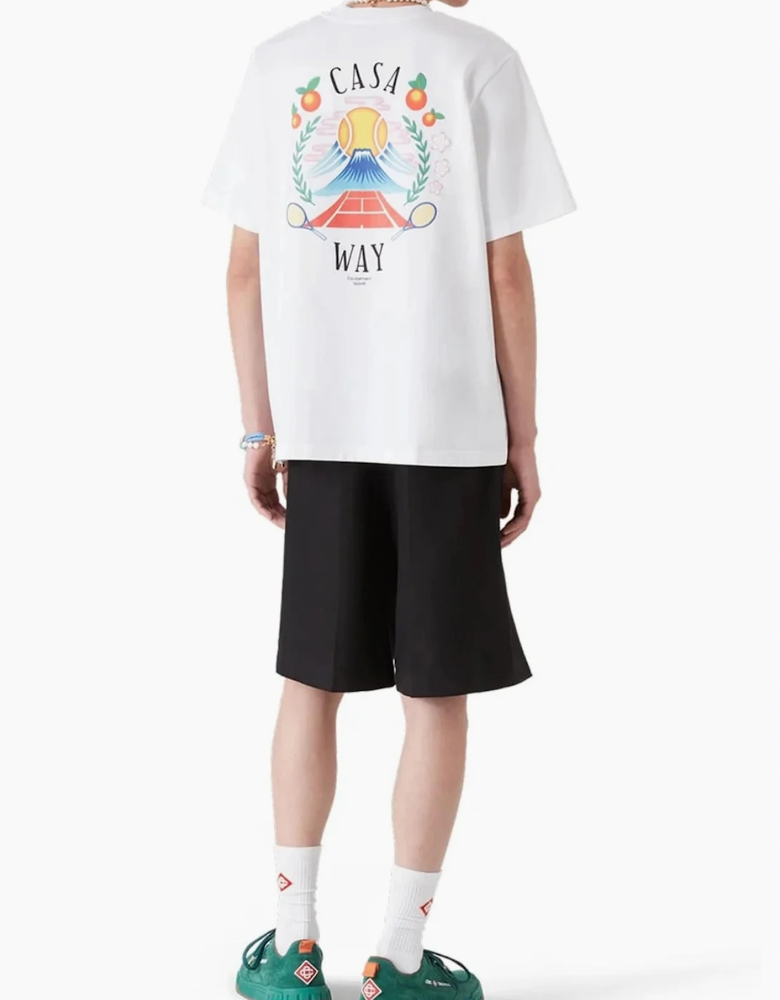 CASABLANCA CASA WAY MOUNTAIN TEE WHITE