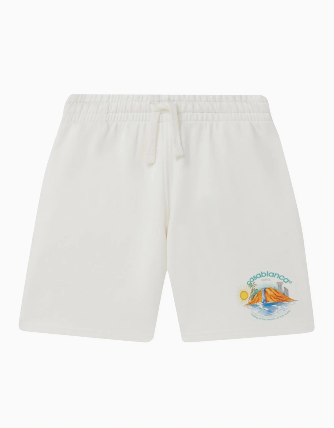 CASABLANCA OASIS SWEAT SHORTS OFF-WHITE