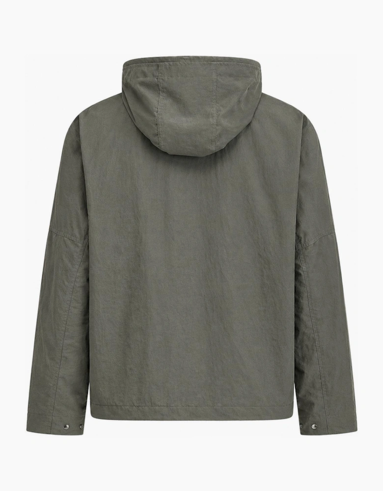 Fred Perry Cropped Ripstop Parka Jacket Field Green
