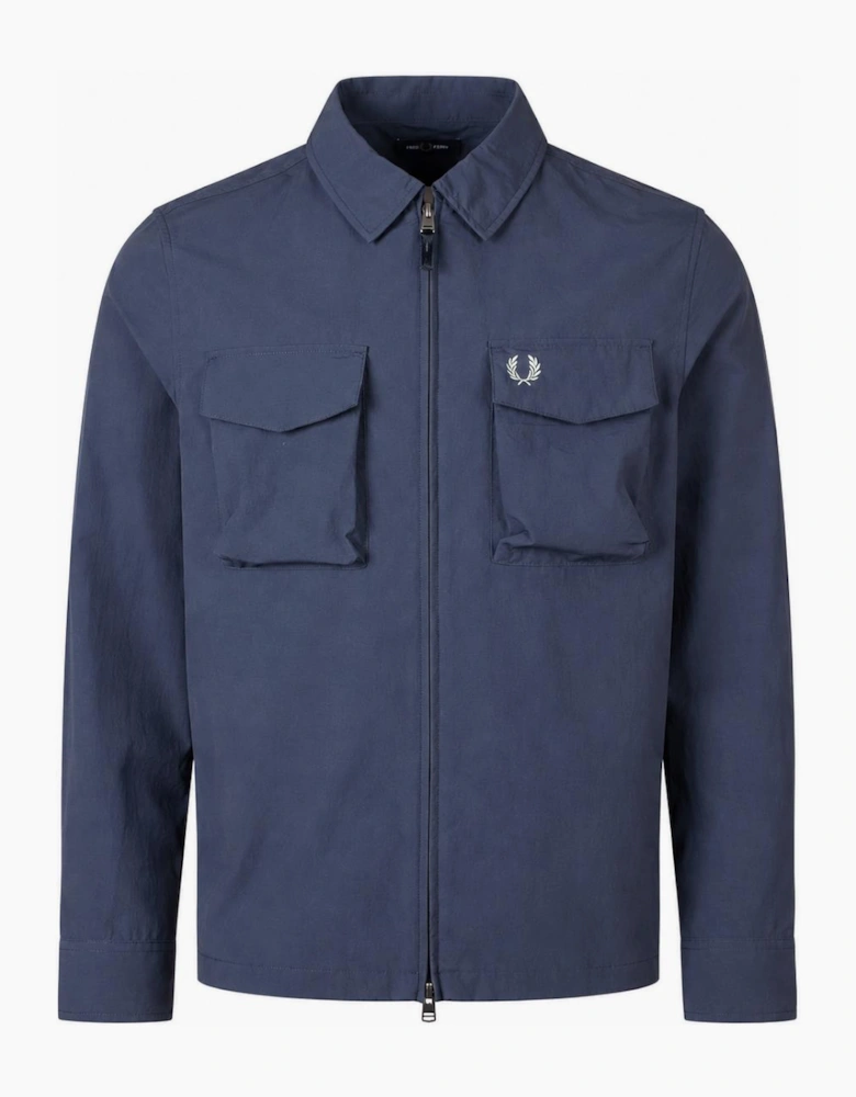 Fred Perry Ripstop Pocket Overshirt Dark Airforce