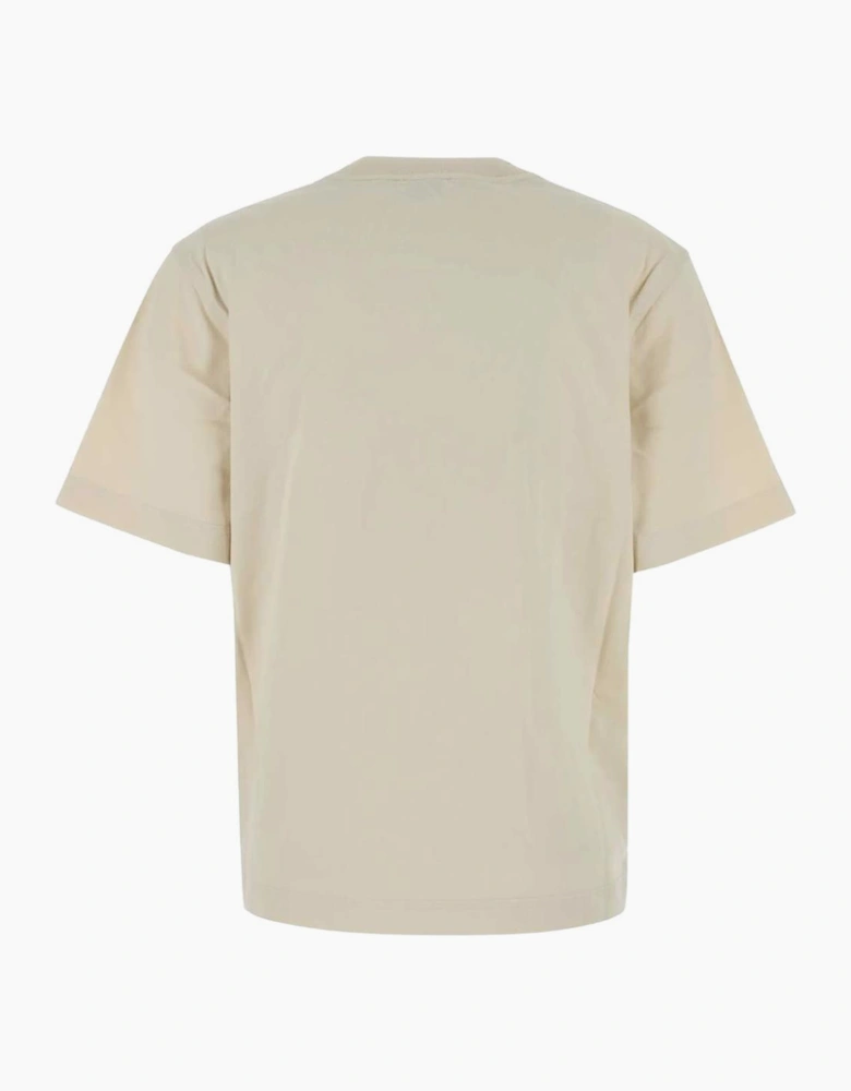 Burberry Signature Logo Print T-Shirt in Cream
