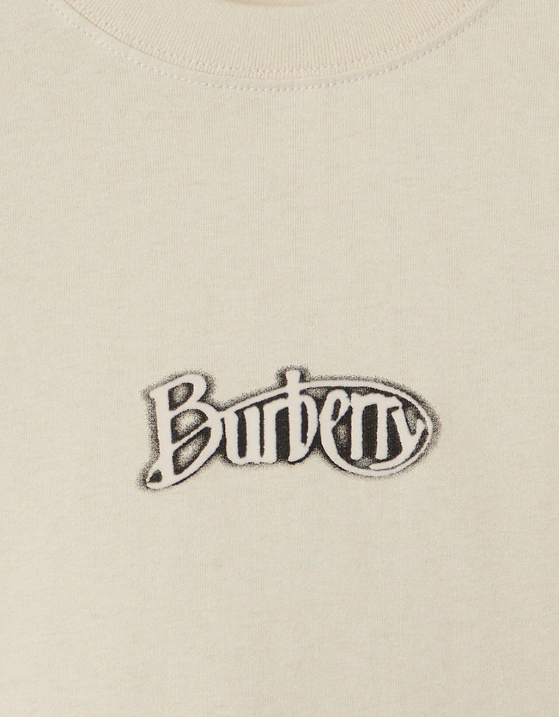 Burberry Signature Logo Print T-Shirt in Cream