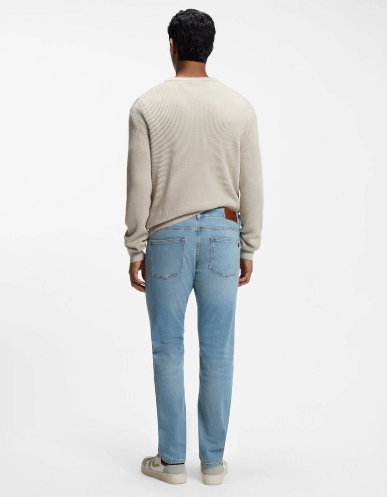 BOSS Orange Delaware Mens slim-fit jeans in blue comfort-stretch denim - Bright Blue 430