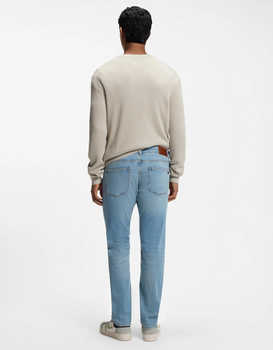 BOSS Orange Delaware Mens slim-fit jeans in blue comfort-stretch denim - Bright Blue 430