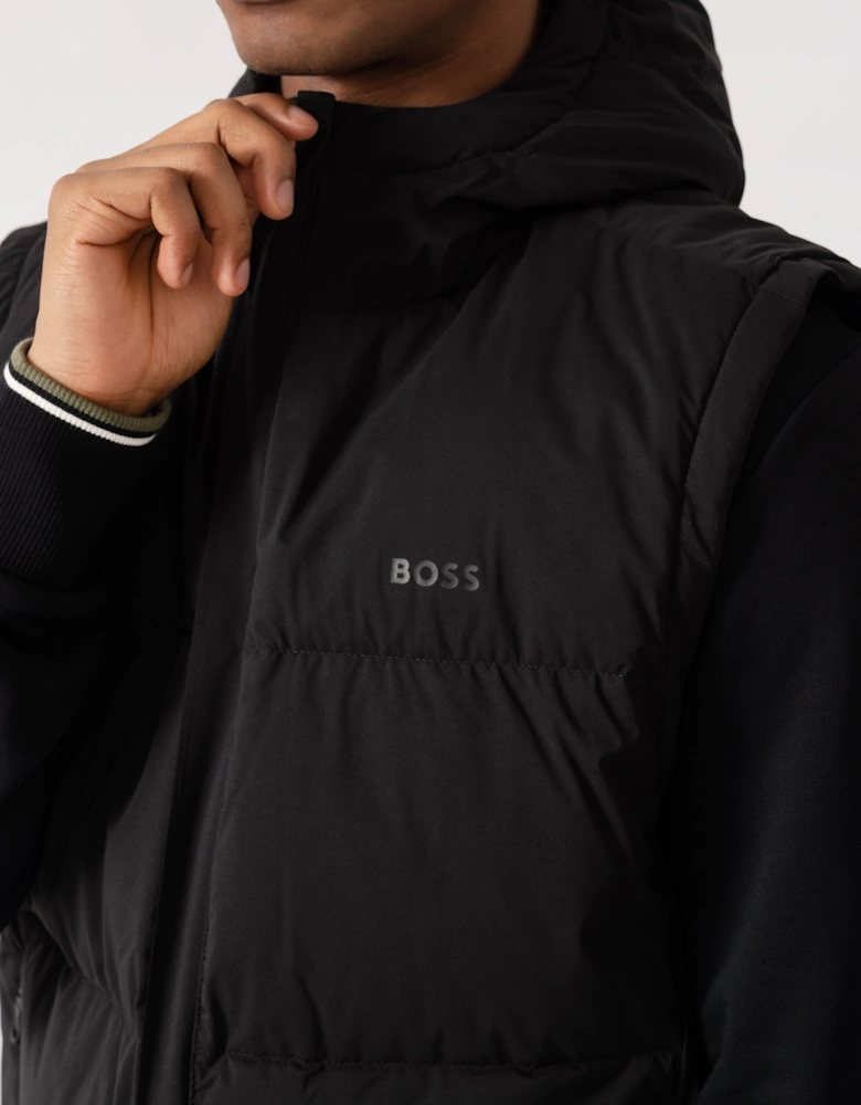 BOSS Green OW Riplite Mens Padded Gilet - Black 001