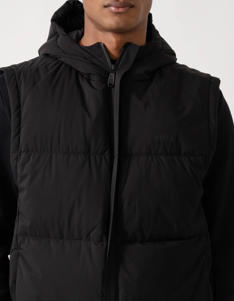 BOSS Green OW Riplite Mens Padded Gilet - Black 001