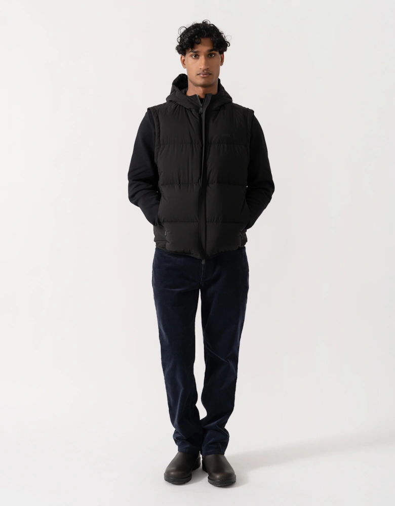 BOSS Green OW Riplite Mens Padded Gilet - Black 001