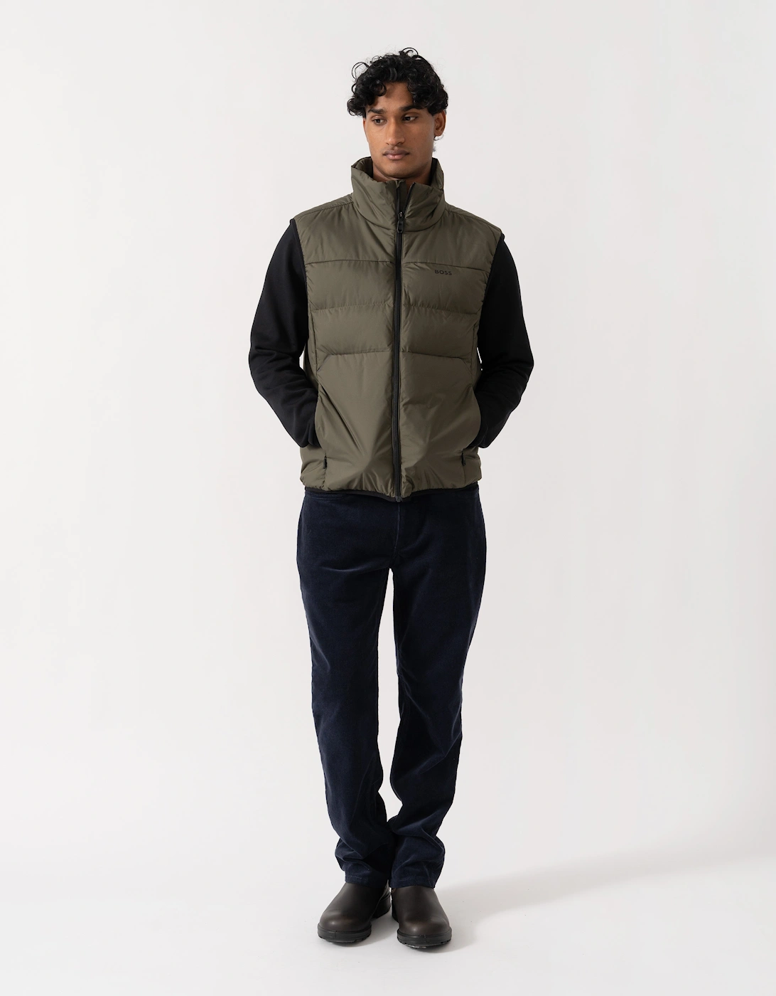 BOSS Green OW Urbanex Mens Puffer Gilet - Open Green 398