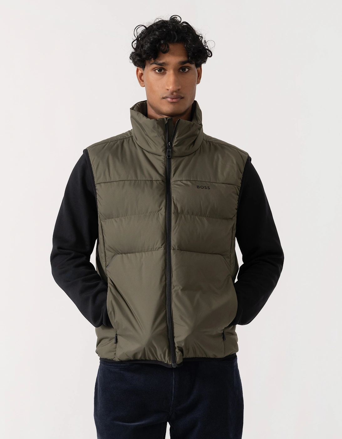 BOSS Green OW Urbanex Mens Puffer Gilet - Open Green 398