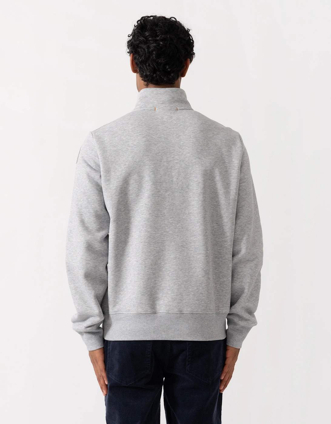 Parajumpers Broad Peak Mens Quarter Zip Sweatshirt - Ash Grey Melange 608