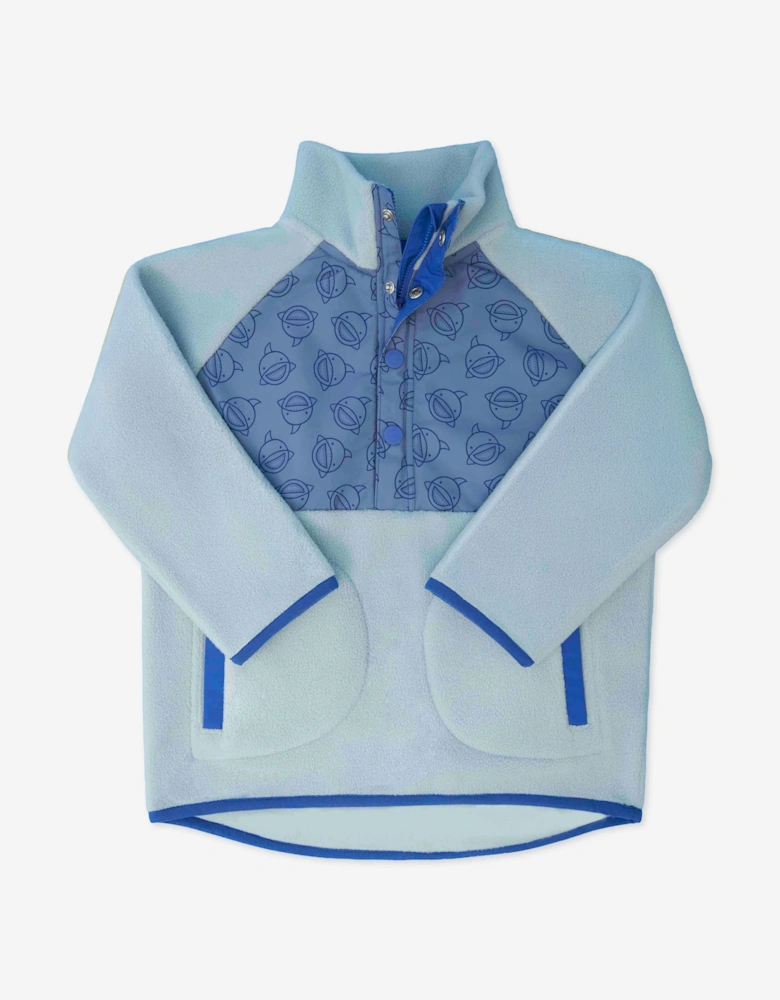 Roarsome Kids Reef The Shark Mid Layer Fleece in Blue