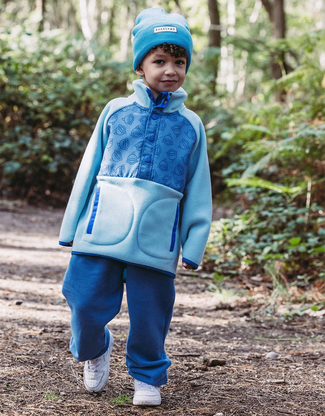 Roarsome Kids Reef The Shark Mid Layer Fleece in Blue