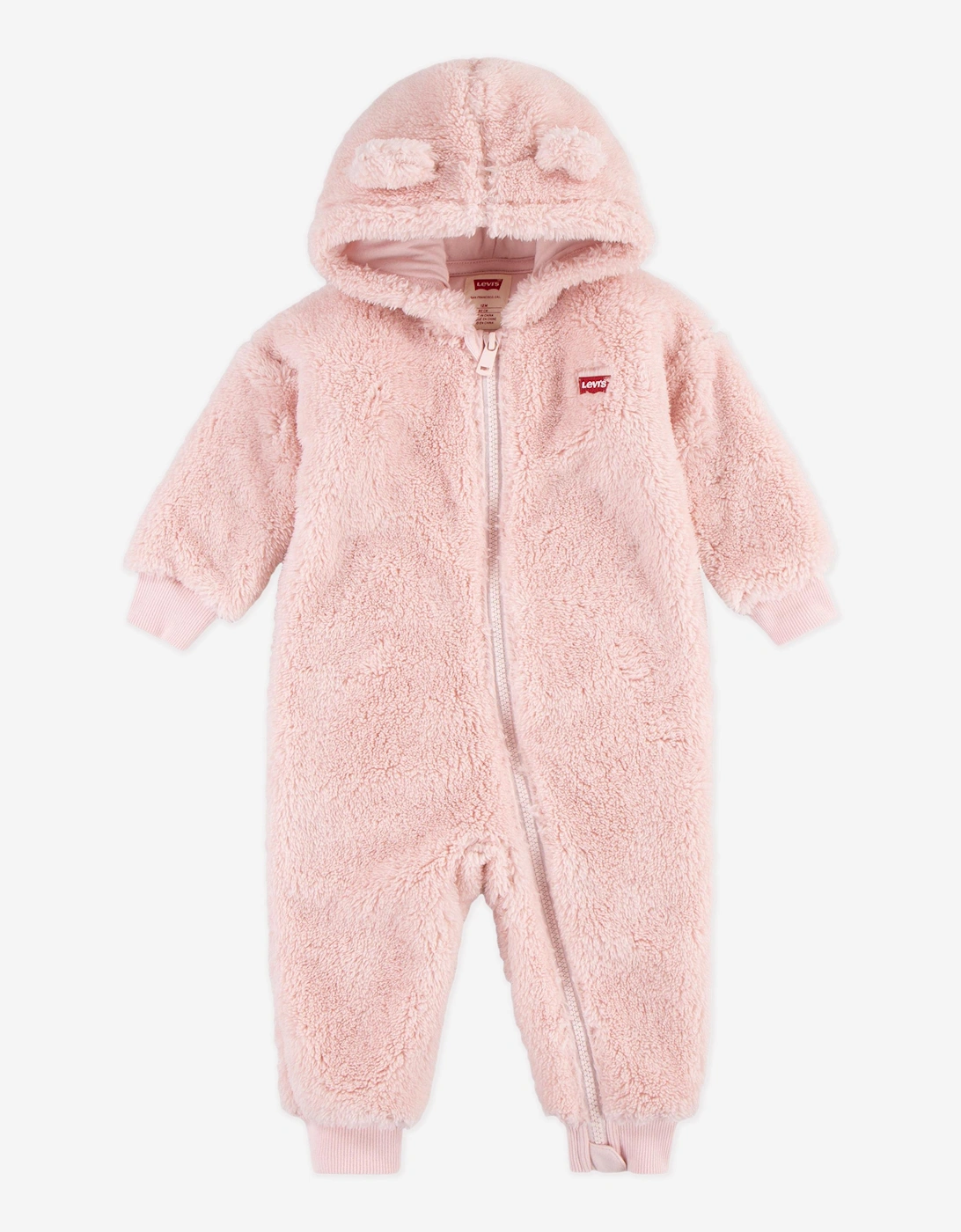 Levi's Baby Girls Bear Sherpa Coverall in Pink
