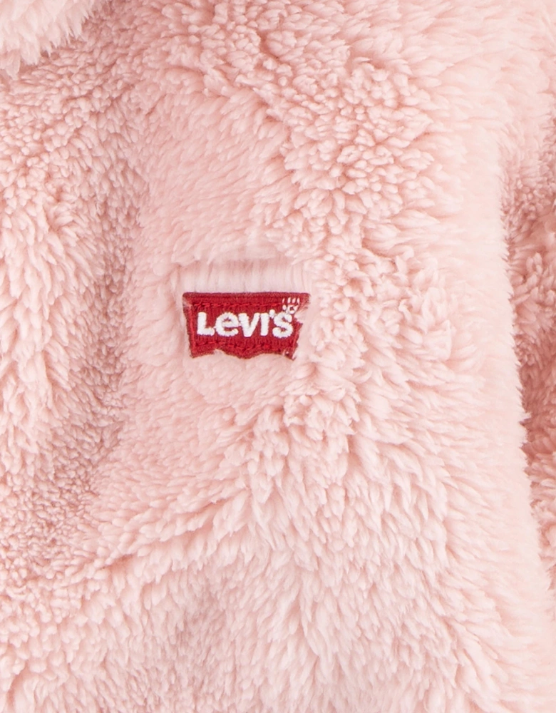 Levi's Baby Girls Bear Sherpa Coverall in Pink