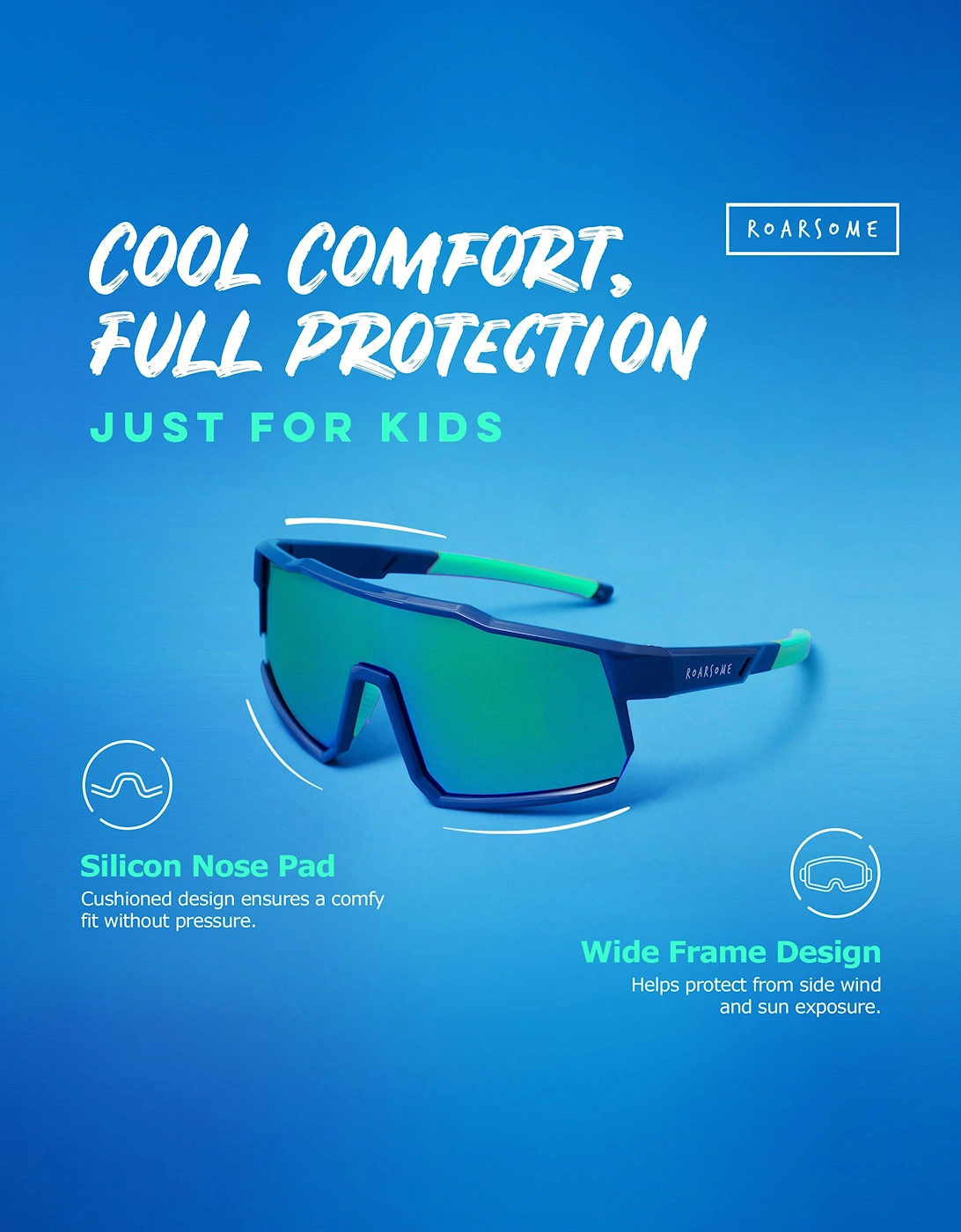 Roarsome Kids Sunglasses in Blue