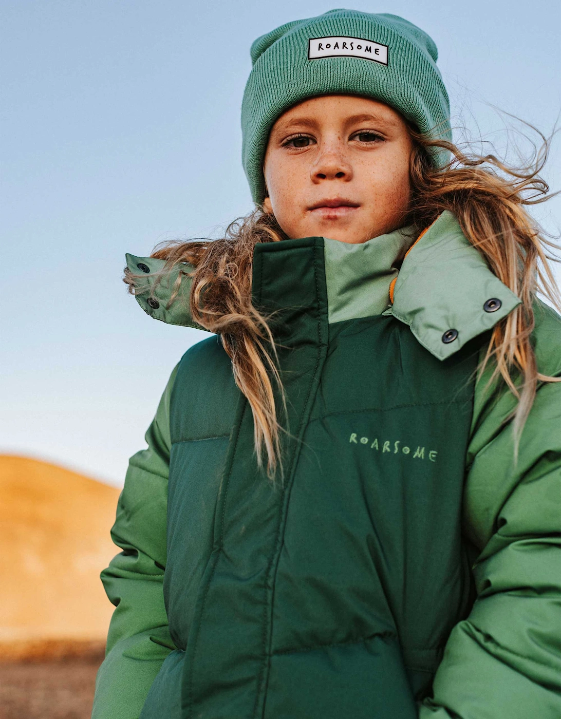 Roarsome Boys Puffer Jacket in Green