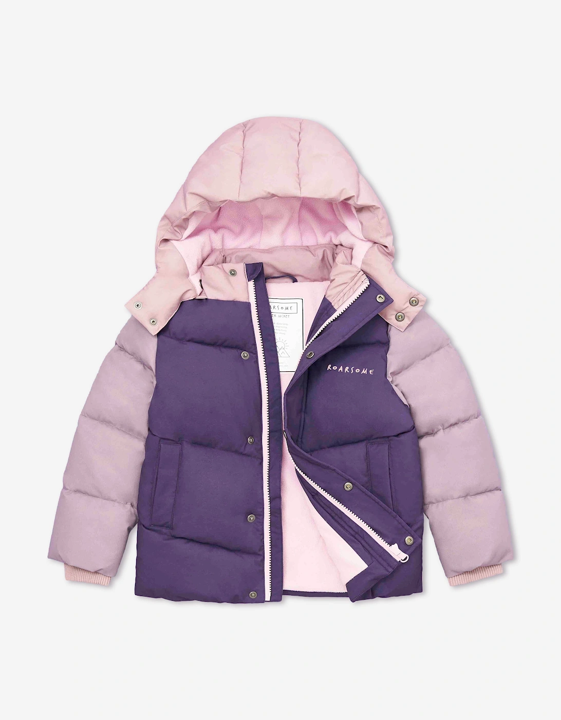 Roarsome Roarsome Girls Puffer Jacket in Purple