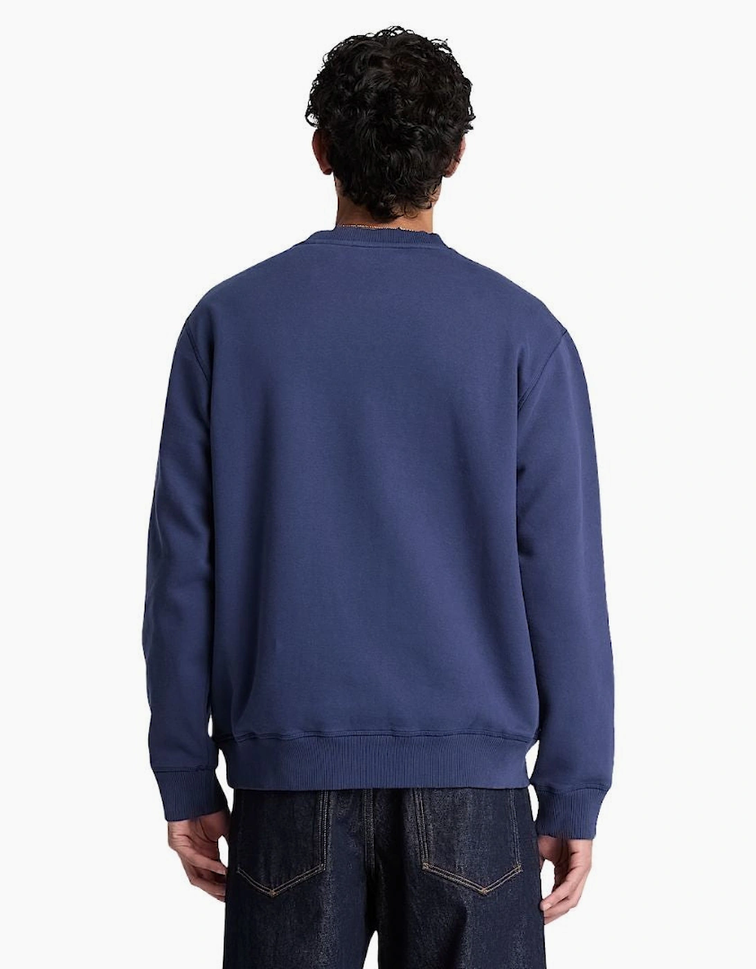 Timberland Established 1973 Embroidered Logo Dark Blue Crew Sweatshirt
