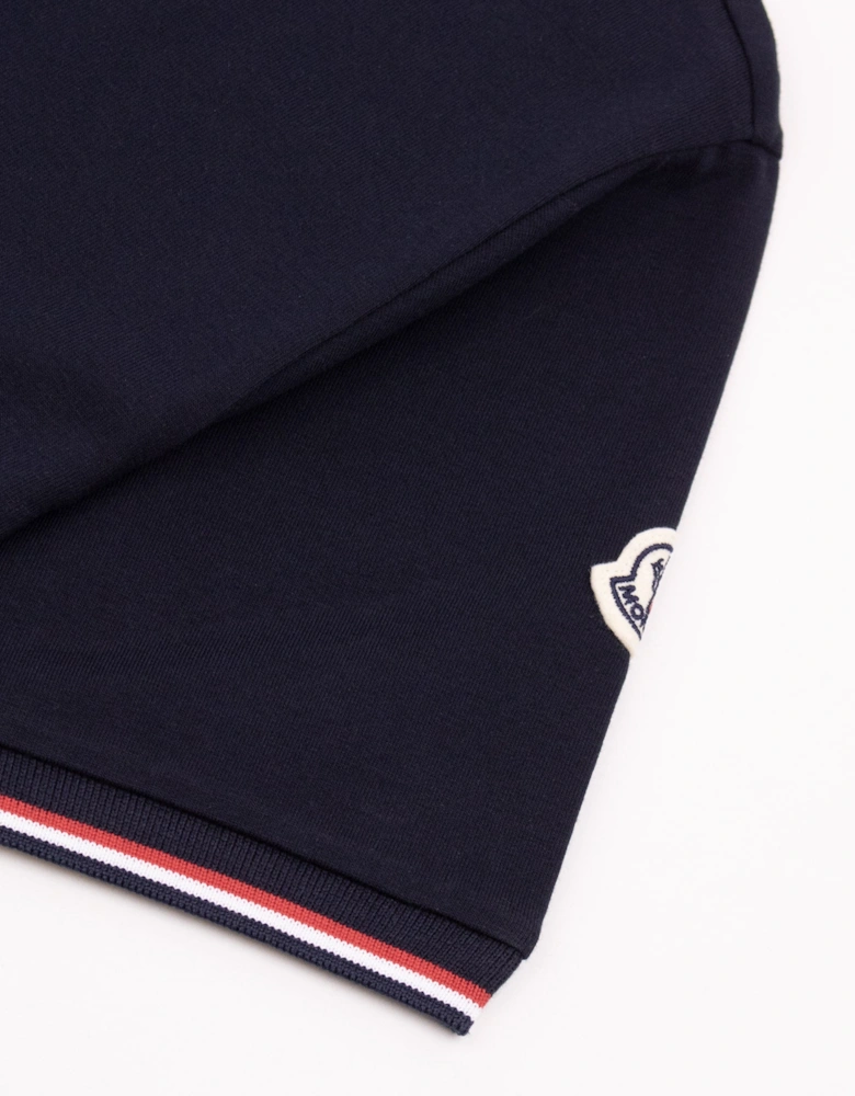 Moncler Tricolour-Trimmed Cotton T-Shirt Navy 778