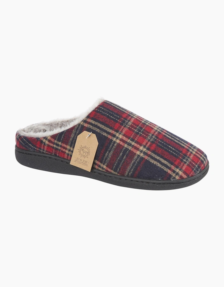 Jo & Joe FALKIRK Mens Mule Slippers Red