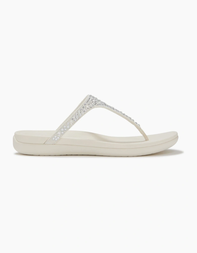Fitflop Solay Mixed-Crystal Textile Women's Cream Sandals