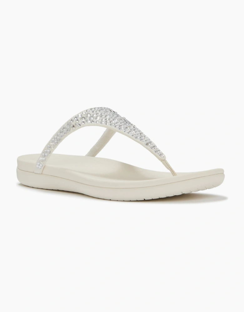 Fitflop Solay Mixed-Crystal Textile Women's Cream Sandals