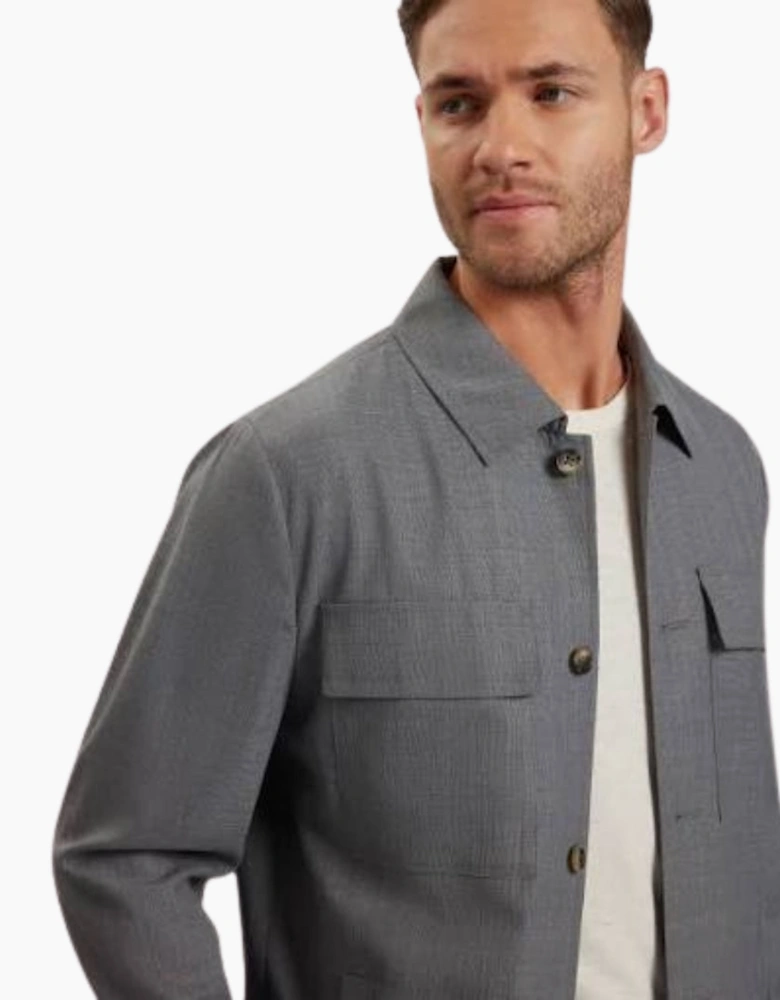 Ted Baker Selwynj Lightweight Grey Wool Blend Jacket