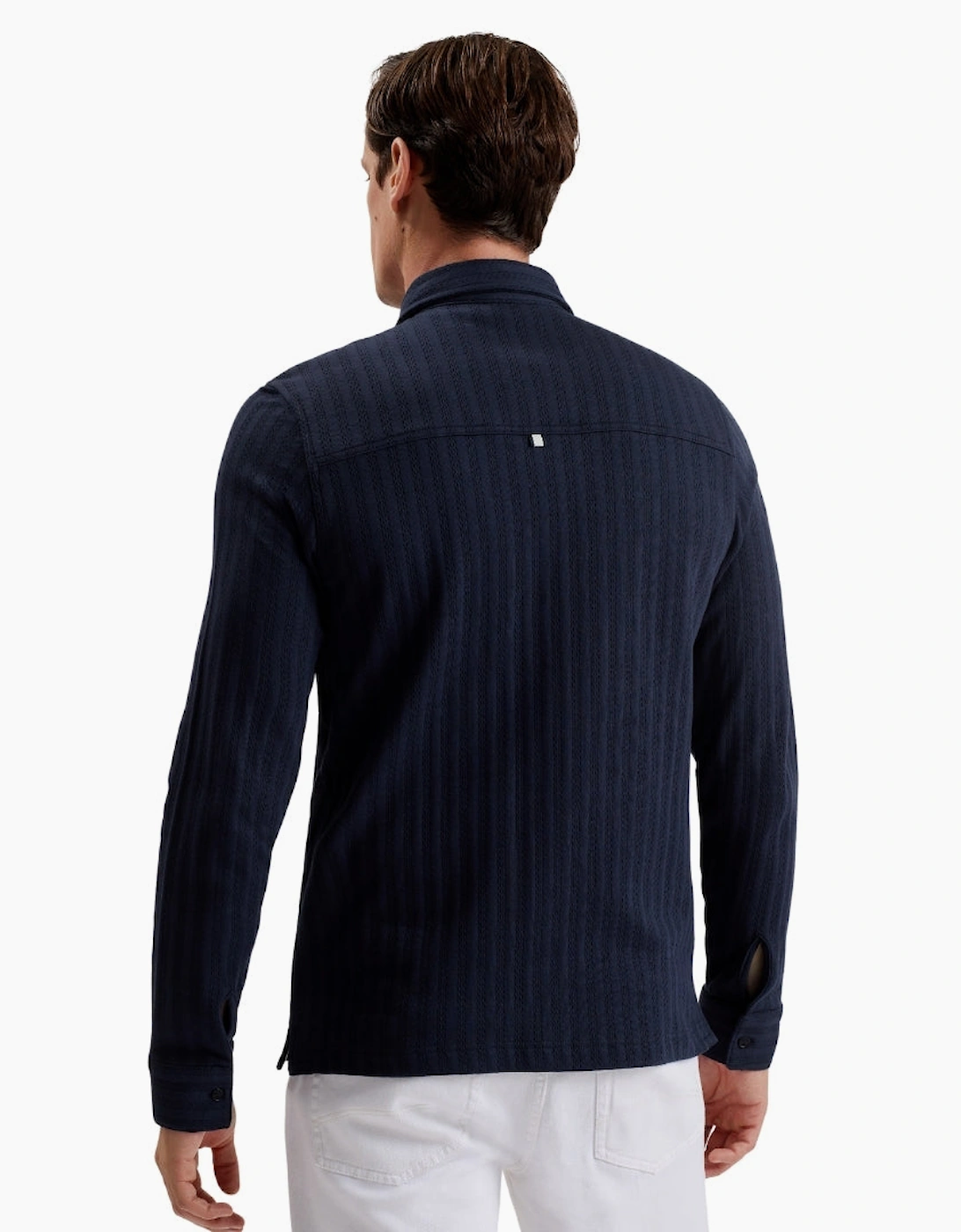 Ted Baker Belza Regular Fit Textured Navy Shirt