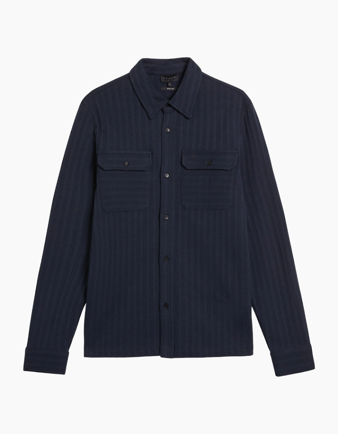 Ted Baker Belza Regular Fit Textured Navy Shirt