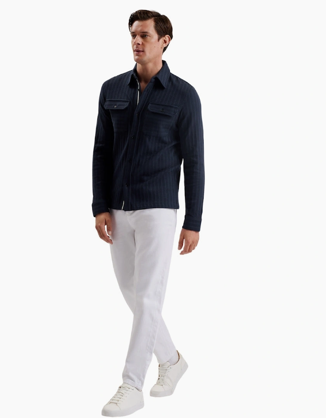 Ted Baker Belza Regular Fit Textured Navy Shirt