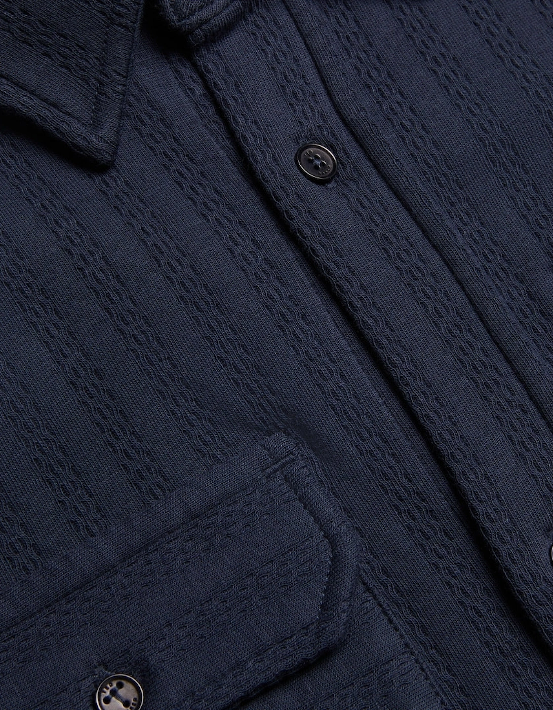 Ted Baker Belza Regular Fit Textured Navy Shirt