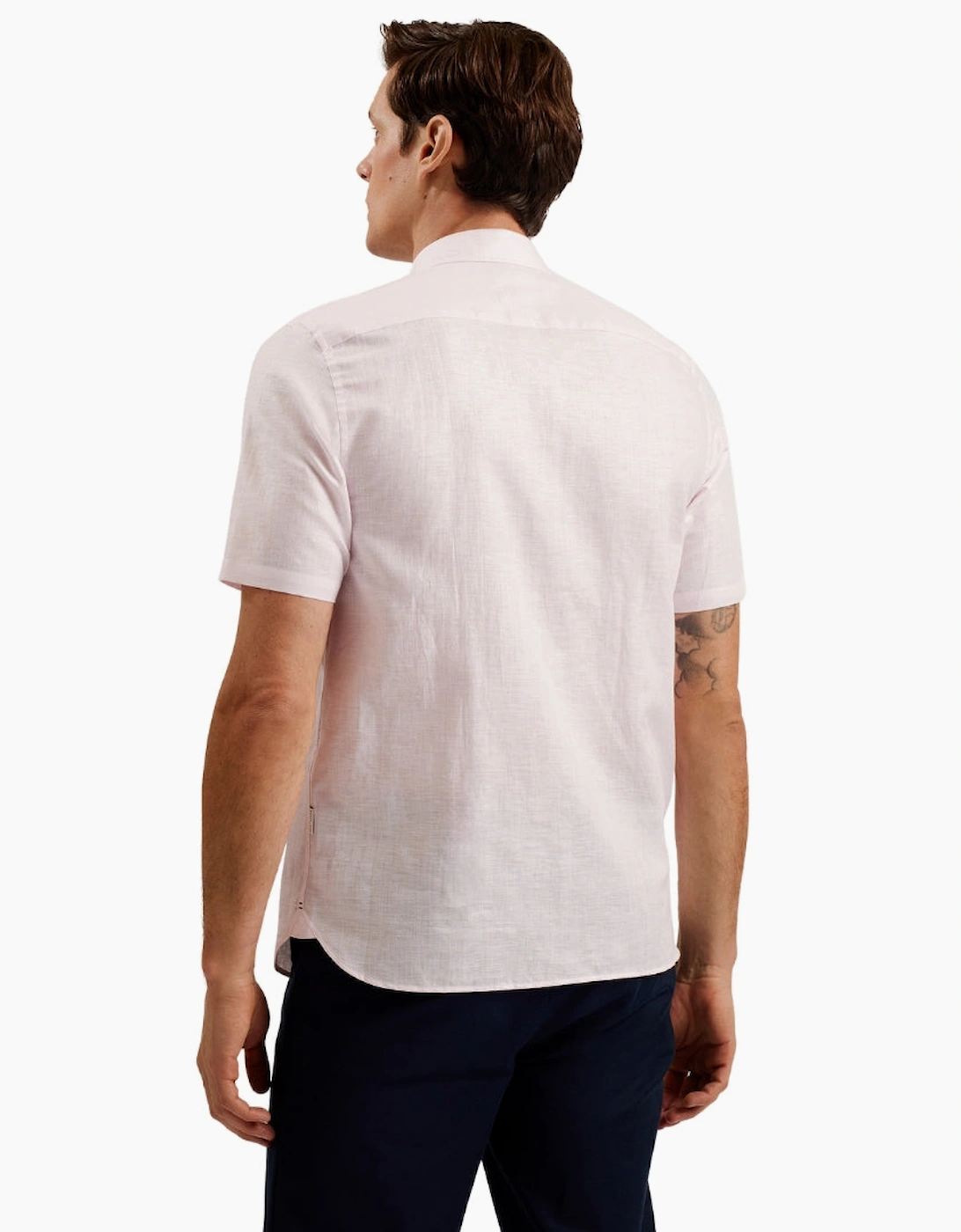Ted Baker Palomas Pink Linen Shirt