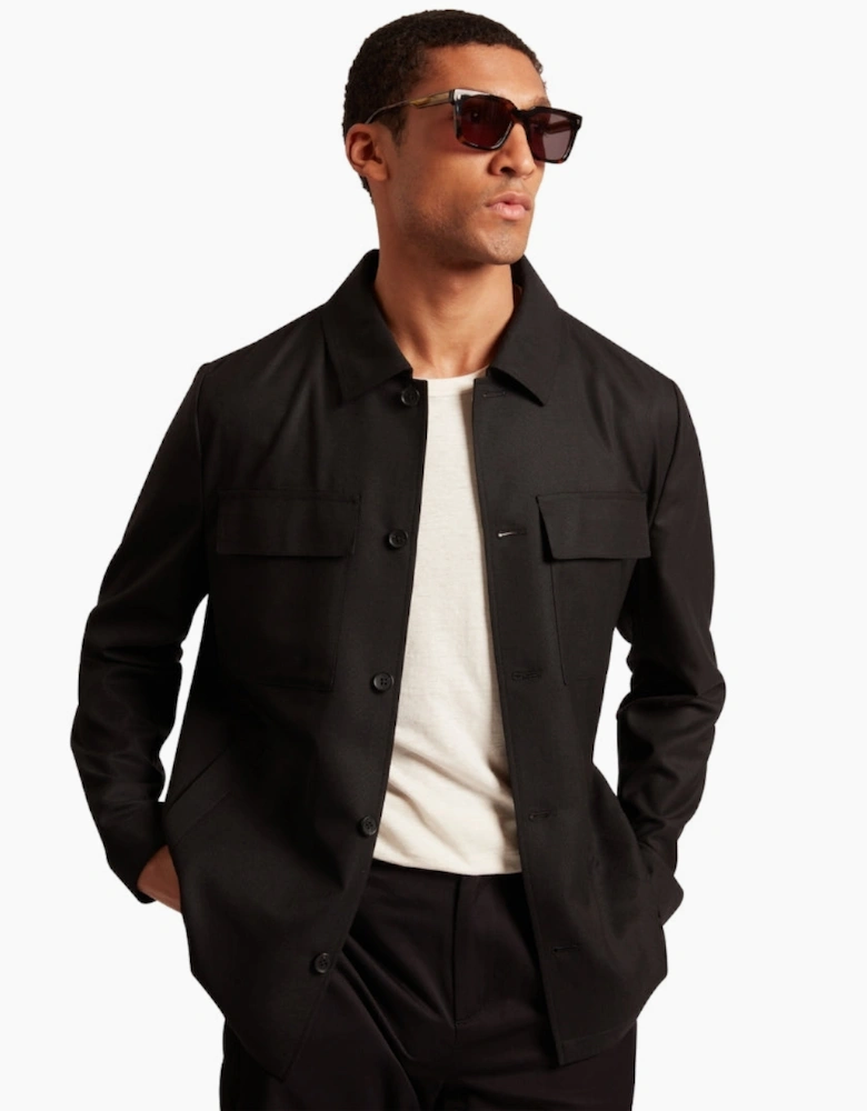 Ted Baker Selwynj Lightweight Black Wool Blend Jacket