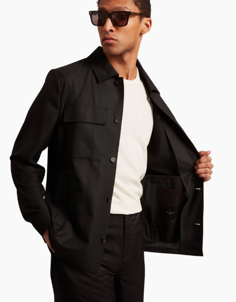 Ted Baker Selwynj Lightweight Black Wool Blend Jacket