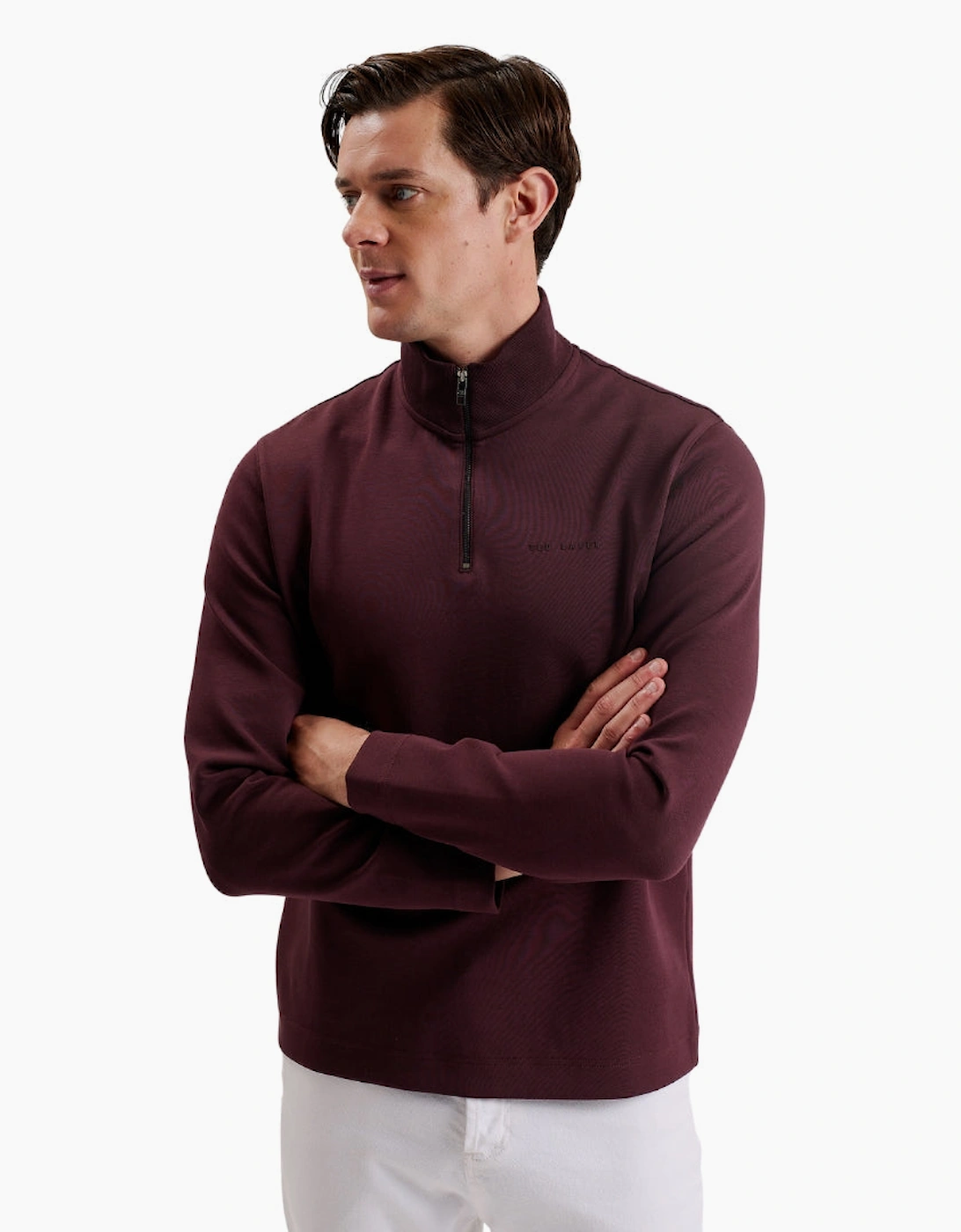Ted Baker Actos Branded Half Zip Mason Sweater
