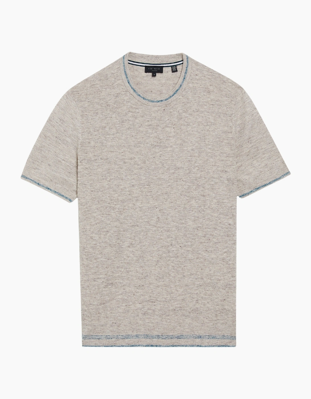 Ted Baker Eriks Regular Textured Front Natural T Shirt