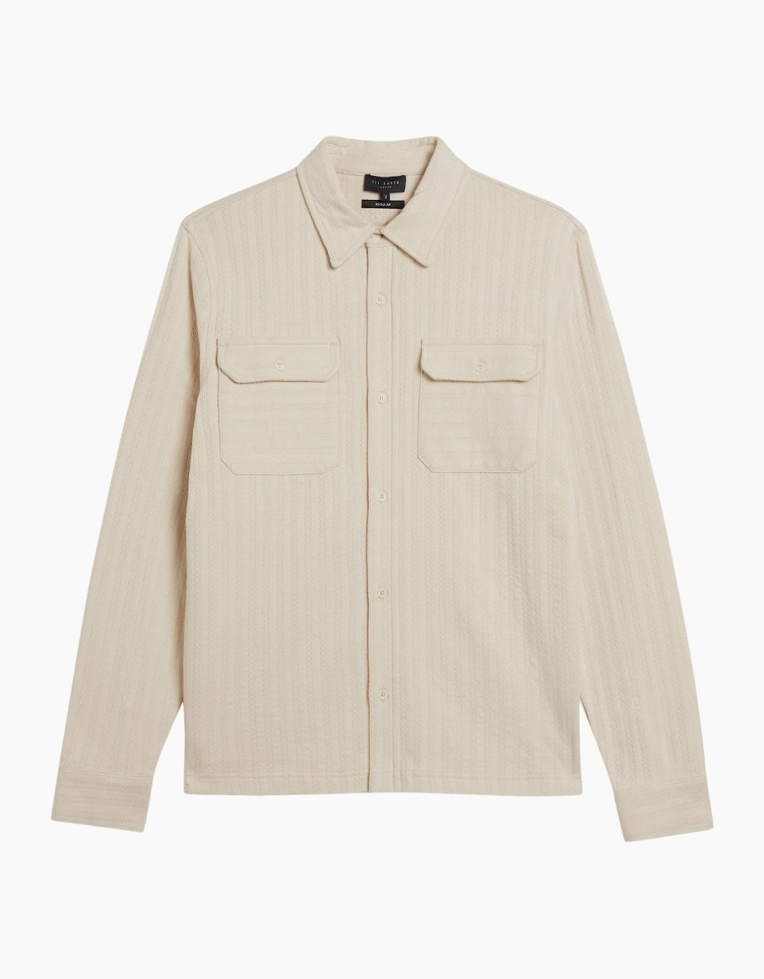 Ted Baker Belza Regular Fit Textured Beige Shirt