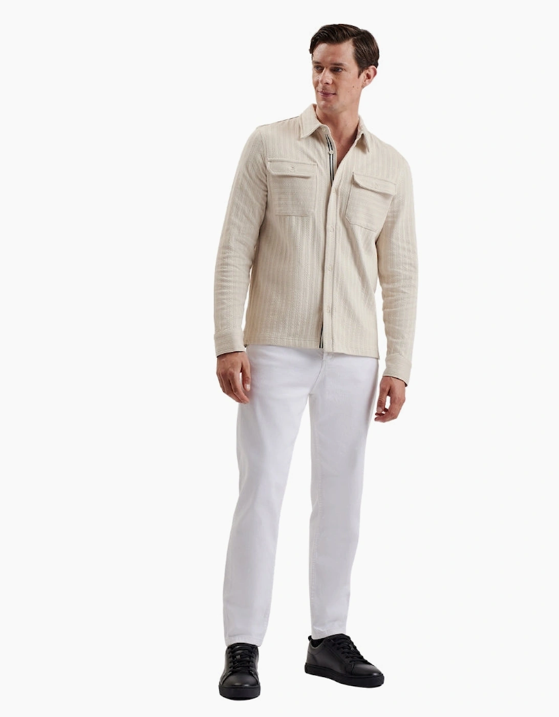 Ted Baker Belza Regular Fit Textured Beige Shirt