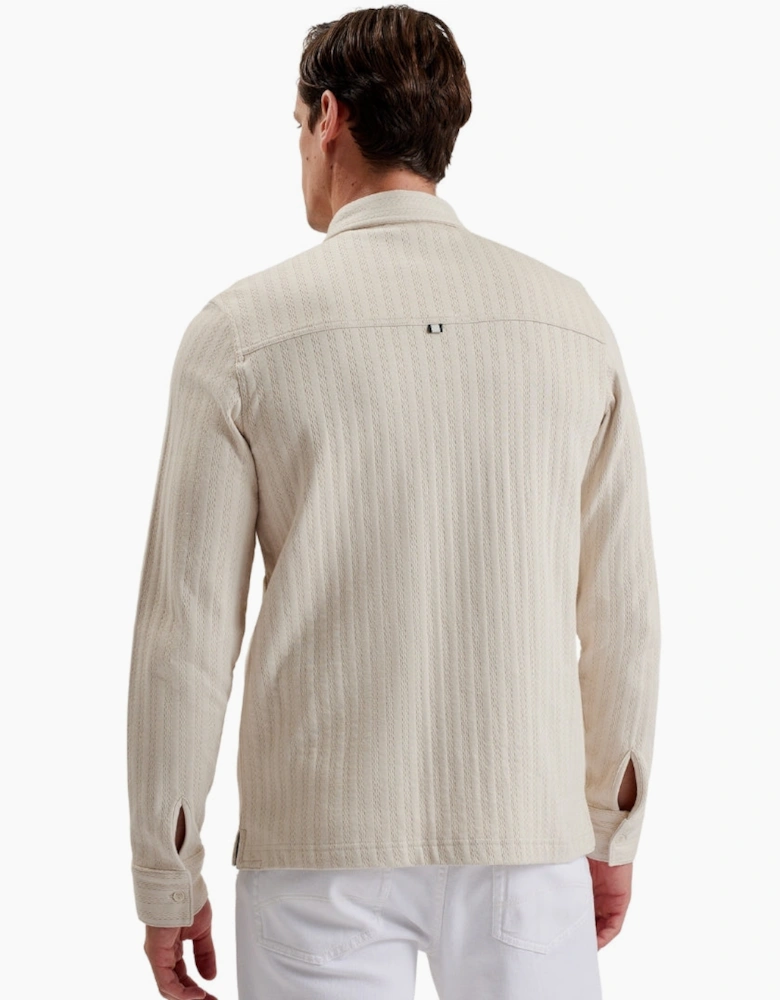 Ted Baker Belza Regular Fit Textured Beige Shirt