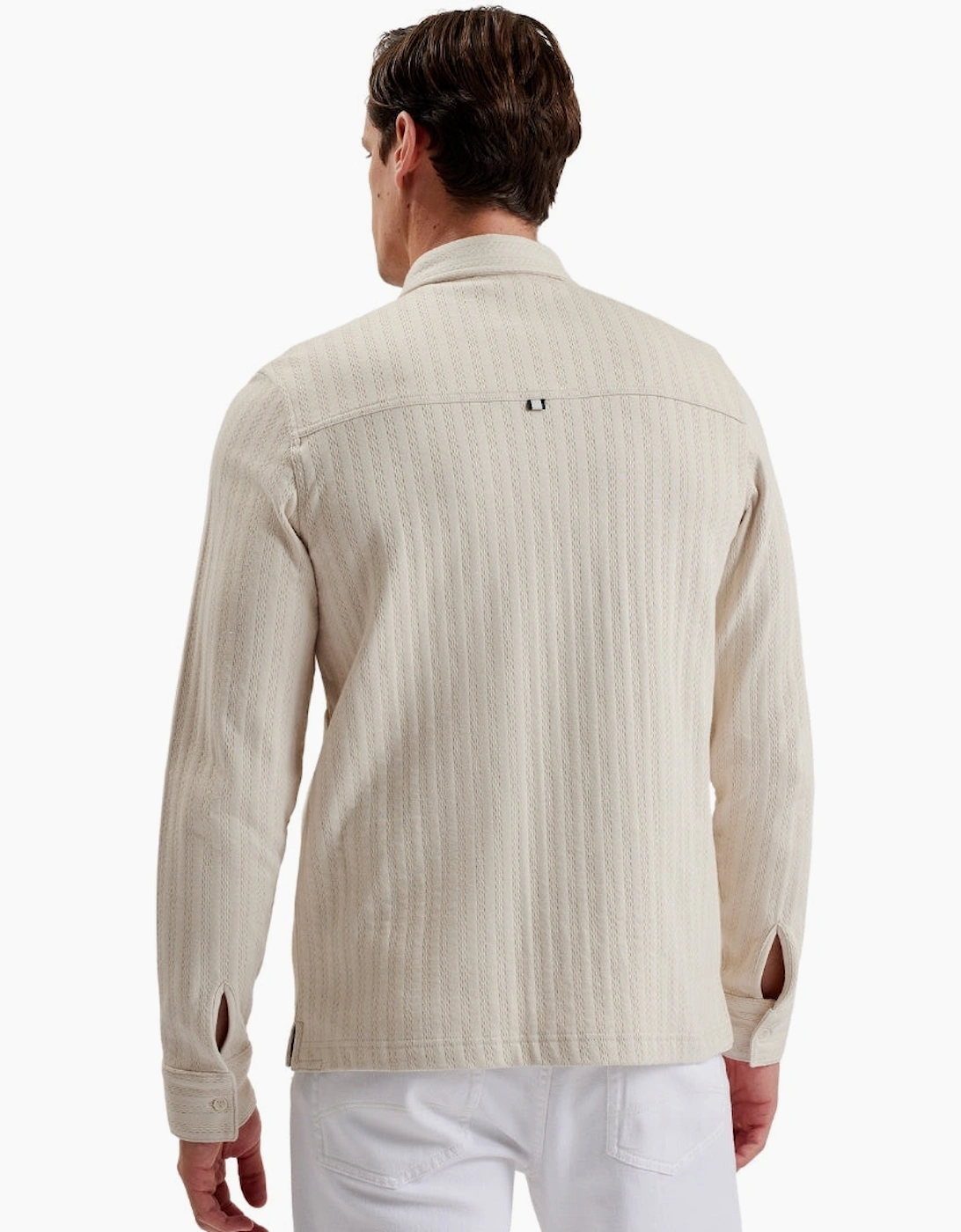 Ted Baker Belza Regular Fit Textured Beige Shirt