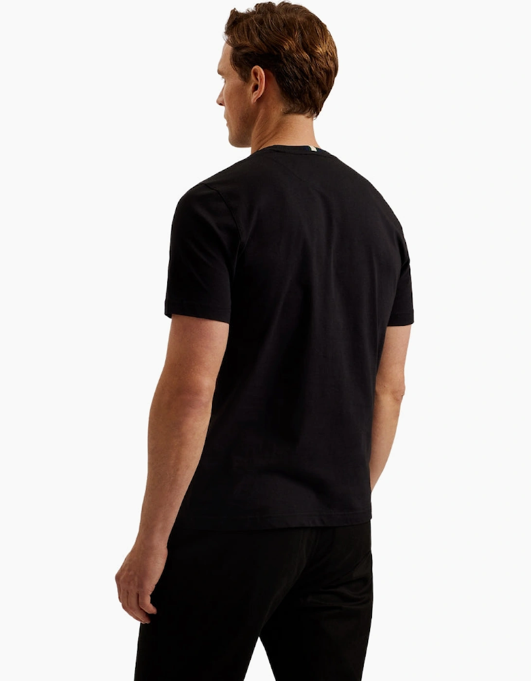 Ted Baker Wiskin Regular Branded Black T Shirt